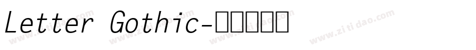 Letter Gothic字体转换